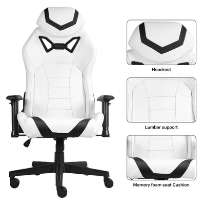 Ergonomic Gaming Chairs for Adults with High-Density Memory Foam | Swivel Comfortable Office Chair, Big and Tall Video Game Chair, High Back Computer Chair for Home, Office