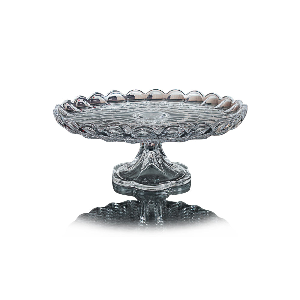 Crystal Cake Stand Glass Wedding Party Cupcake Dessert Pastry Snack Holder Plate