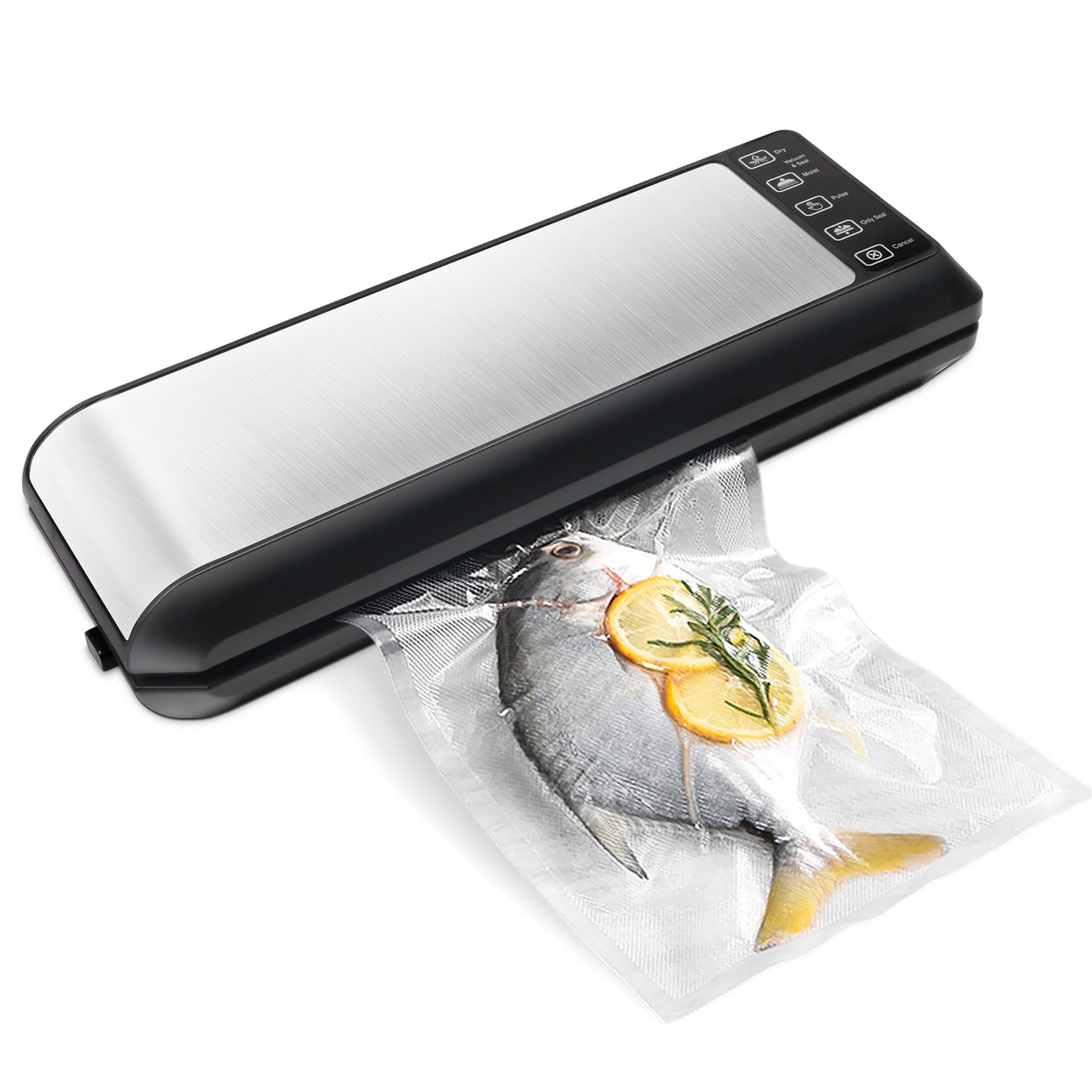 Vacuum Sealer for Food Storage Multiple Modes Built-in Cutter with Sealer Bags
