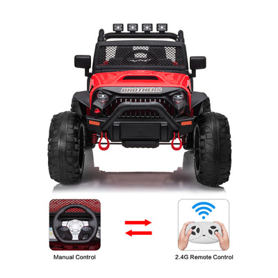 Off-Road Ride On Car with Remote Control Bluetooth Music Electric Toy Lights