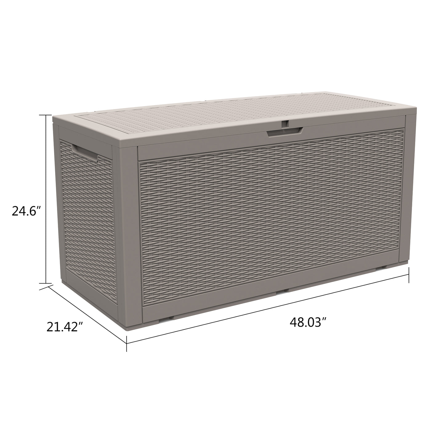 380L/100Gal Litre Patio Weatherproof Deck Box Storage Cabinet with Gas Poles