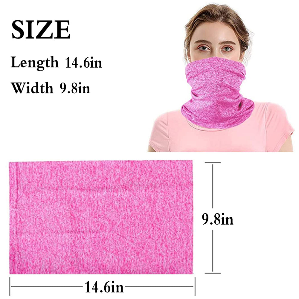 4PCS Neck Gaiter Bandana Face Mask Tube Scarf Balaclava Headband Sun UV Proof