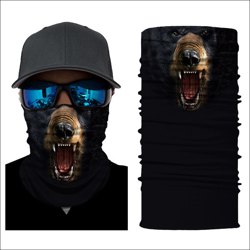 4PCS 6PCS 7PCS Printing Versatile Skull Clown Animal Neck Gaiter Face Mask Sun UV Proof