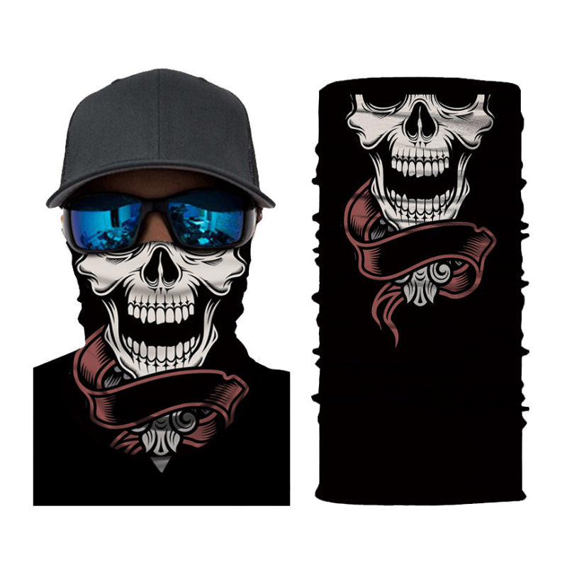 4PCS 6PCS 7PCS Printing Versatile Skull Clown Animal Neck Gaiter Face Mask Sun UV Proof