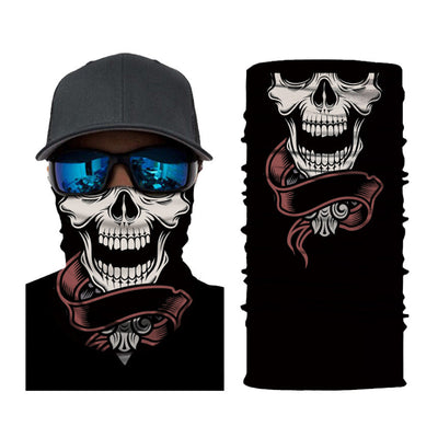 4PCS 6PCS 7PCS Printing Versatile Skull Clown Animal Neck Gaiter Face Mask Sun UV Proof