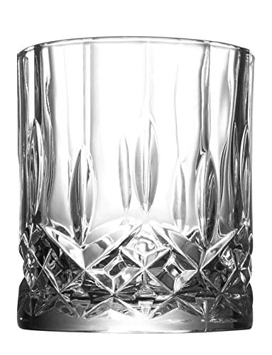 Whiskey Glasses Crystal Beverage Drinking Cups Lead Free Set of 4