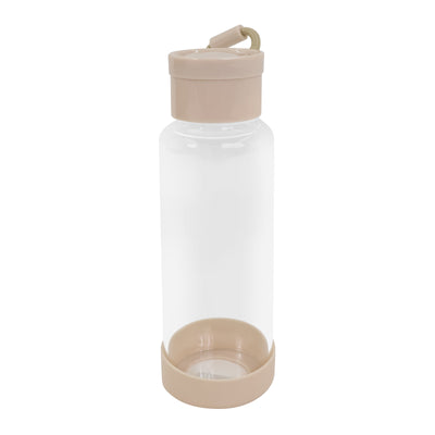 Clear Water Bottle 12oz / 350ml Wide Mouth Glass Bottles with Lids for Juicing