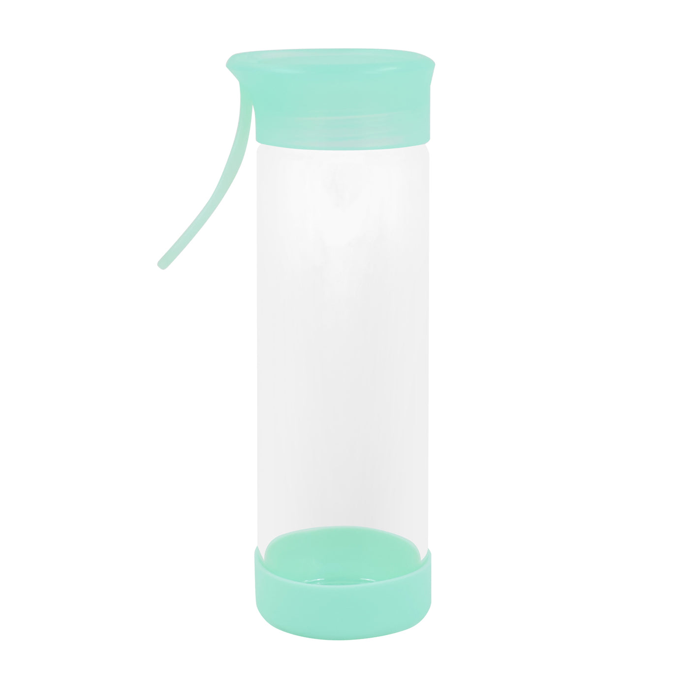 Clear Water Bottle 14oz / 410ml Wide Mouth Glass Bottles with Lids for Juicing