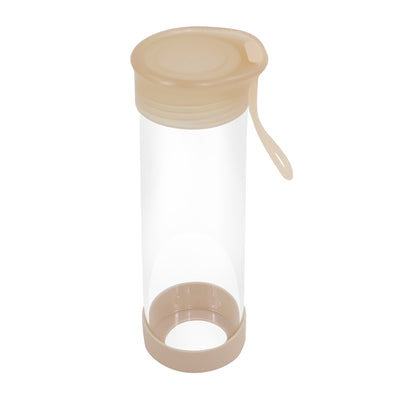 Clear Water Bottle 14oz / 410ml Wide Mouth Glass Bottles with Lids for Juicing