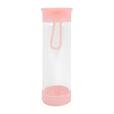 Clear Water Bottle 14oz / 410ml Wide Mouth Glass Bottles with Lids for Juicing