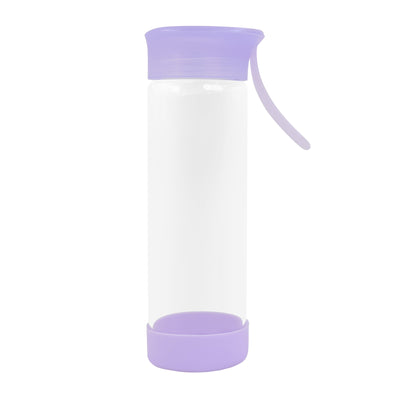 Clear Water Bottle 14oz / 410ml Wide Mouth Glass Bottles with Lids for Juicing