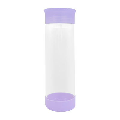 Clear Water Bottle 14oz / 410ml Wide Mouth Glass Bottles with Lids for Juicing