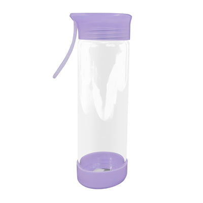 Clear Water Bottle 14oz / 410ml Wide Mouth Glass Bottles with Lids for Juicing