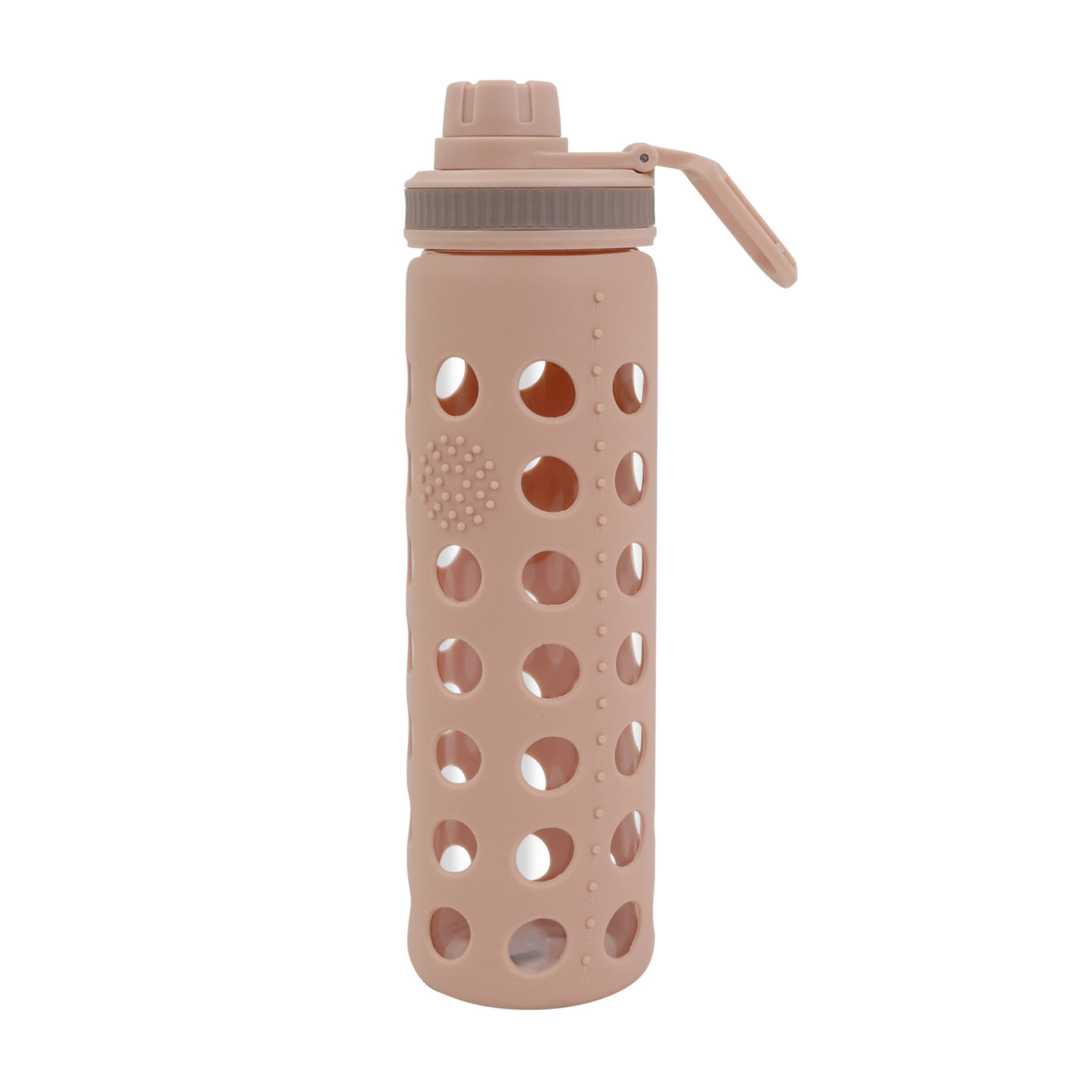 20oz Clear Glass Water Bottles Extra Lid Reusable Fitness Sports Bottle