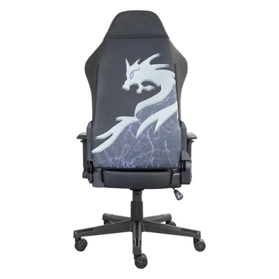 Gaming Racing Chair with Dragon Totem Ergonomic Swivel Recliner Computer Chair