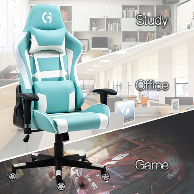 Computer Gaming Chair with LED RGB Light High-Back Ergonomic Office Swivel Chair