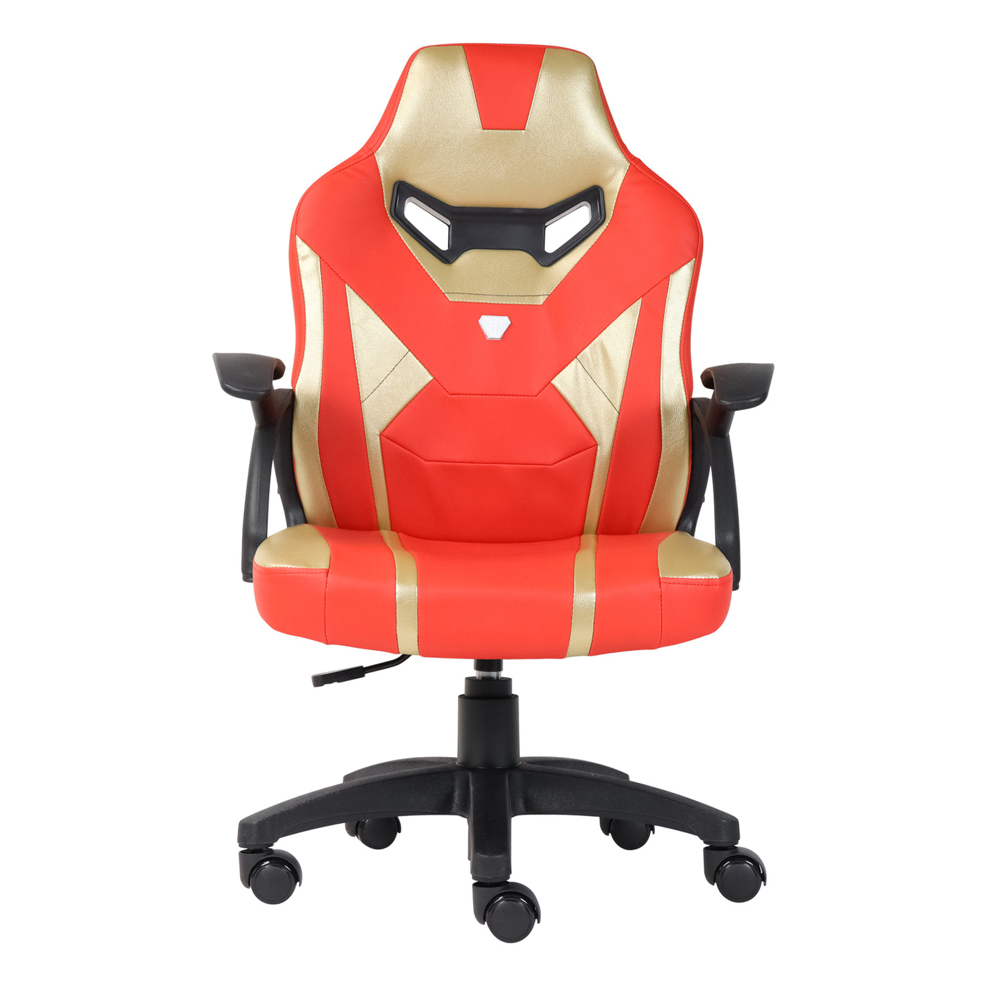 Gaming Chair for Kids Boys Girls High Back Ergonomic Swivel Racing Computer Chair, Height Adjustable, Red Gold