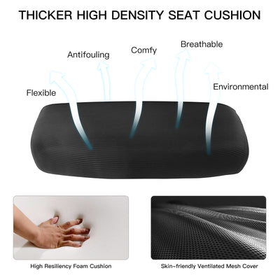 Ergonomic Office Chair Height Adjustable Seat Swivel Computer Chair Breathable Mesh Chair with Flip-up Armrest, Lumbar Support, Adjustable Headrest