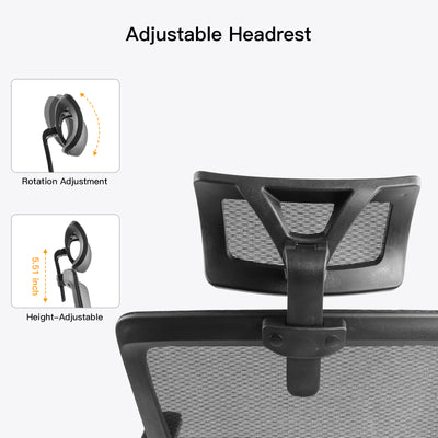 Ergonomic Home Office Breathable Mesh Chair Flip-up Armrest Computer Task Chair