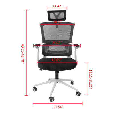 Ergonomic Home Office Breathable Mesh Chair Flip-up Armrest Computer Task Chair