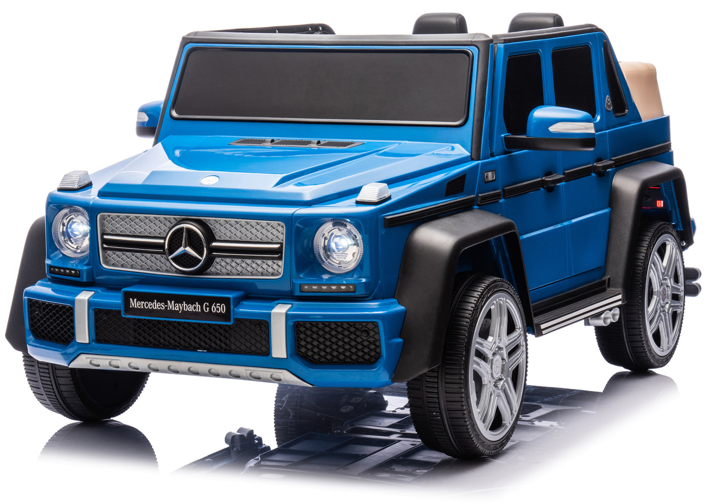 Licensed Mercedes Benz Maybach G650, 12V Ride On Car for Kids | Electric Car Ride on Truck w/Parent Remote Control, Music, LED Lights, 2 Motors, Suspensions, Safety Lock, 2 Doors, Storage Bin