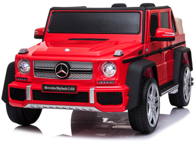 Licensed Mercedes Benz Maybach G650, 12V Ride On Car for Kids | Electric Car Ride on Truck w/Parent Remote Control, Music, LED Lights, 2 Motors, Suspensions, Safety Lock, 2 Doors, Storage Bin