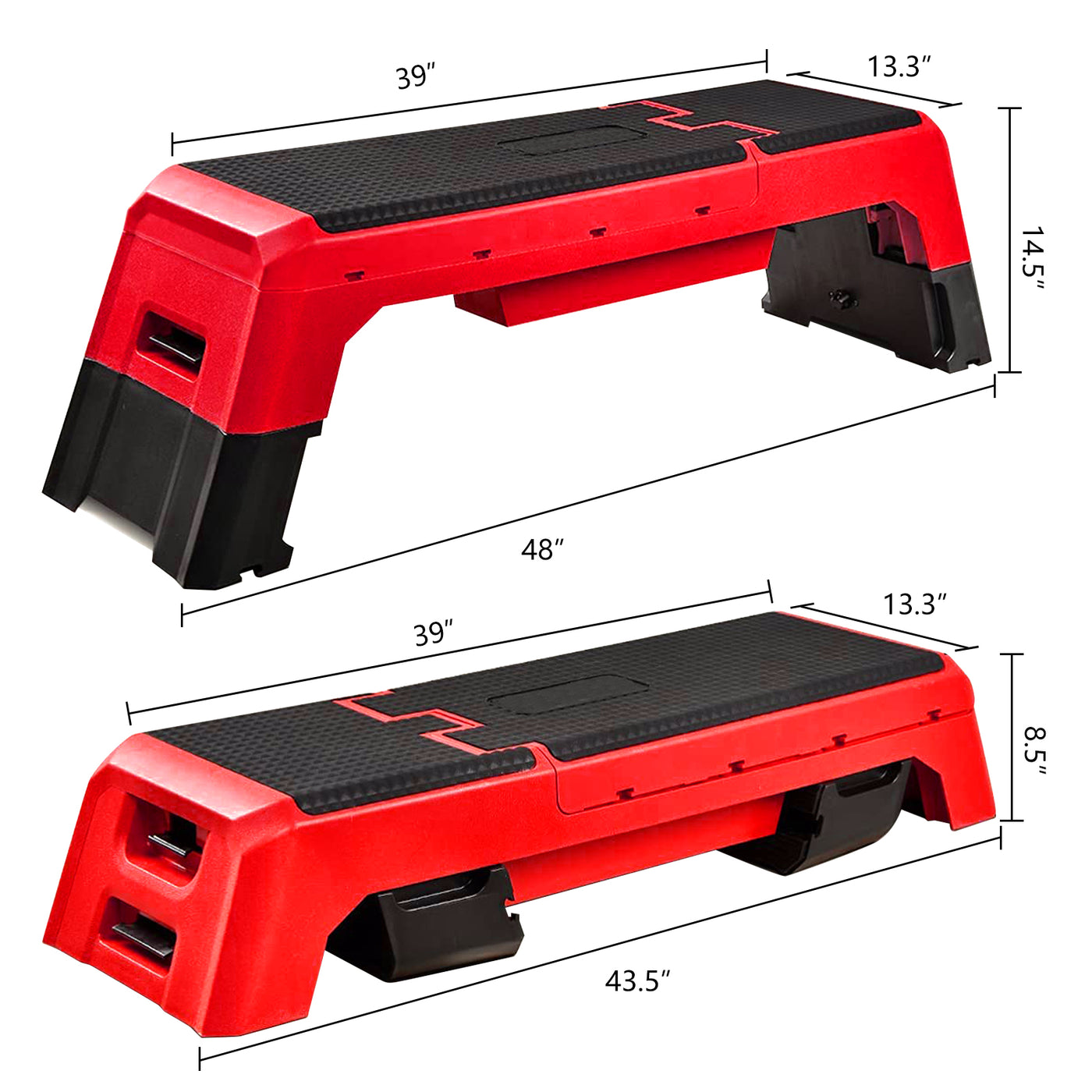 Multifunctional Fitness Step Platform Adjustable Aerobic Deck Resistance Bands