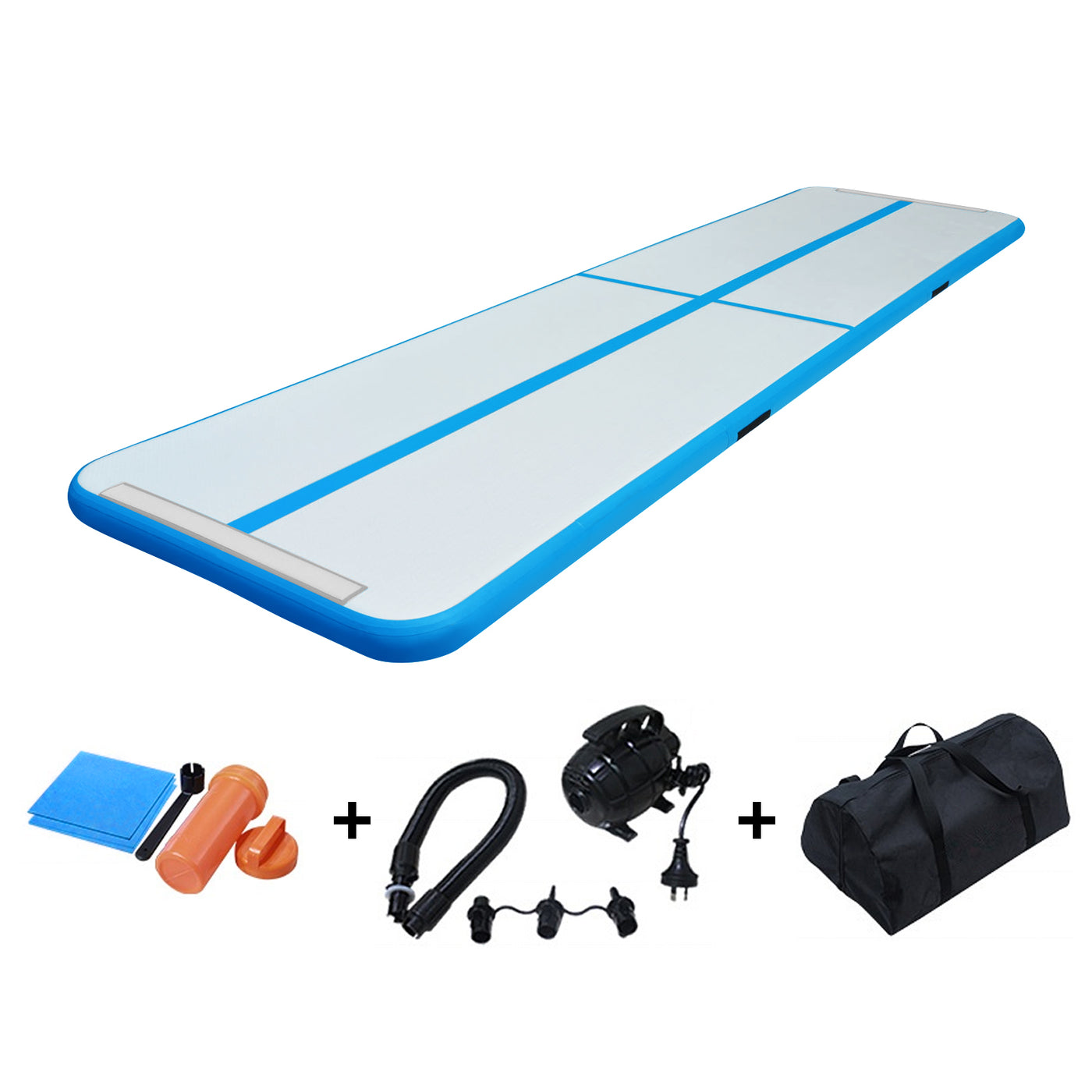 10ft Mat 4 Inches Thickness Inflatable Gymnastics Tumbling Mats with Electric Air Pump and Bag