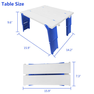 Portable Beach Table Folding Camping Side Table for Picnic BBQ with Carry Bag