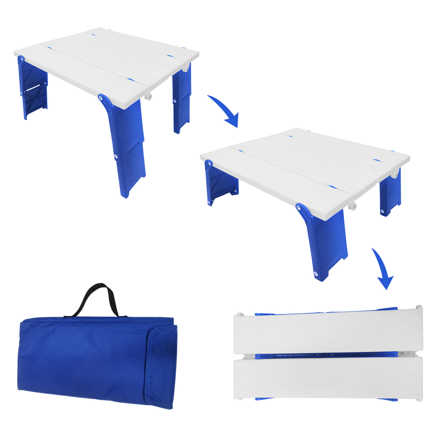Portable Beach Table Folding Camping Side Table for Picnic BBQ with Carry Bag