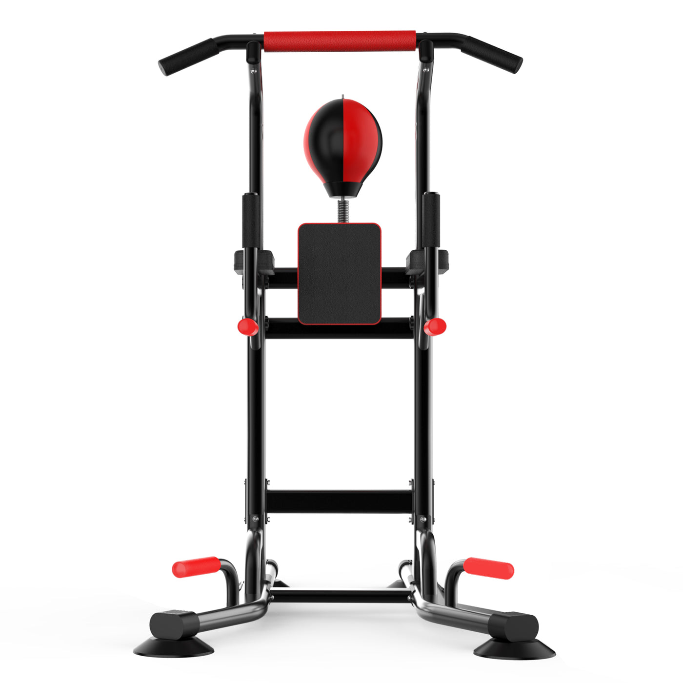 Pull Up Bar Power Tower Dip Station Adjustable Gym Strength Training Workout