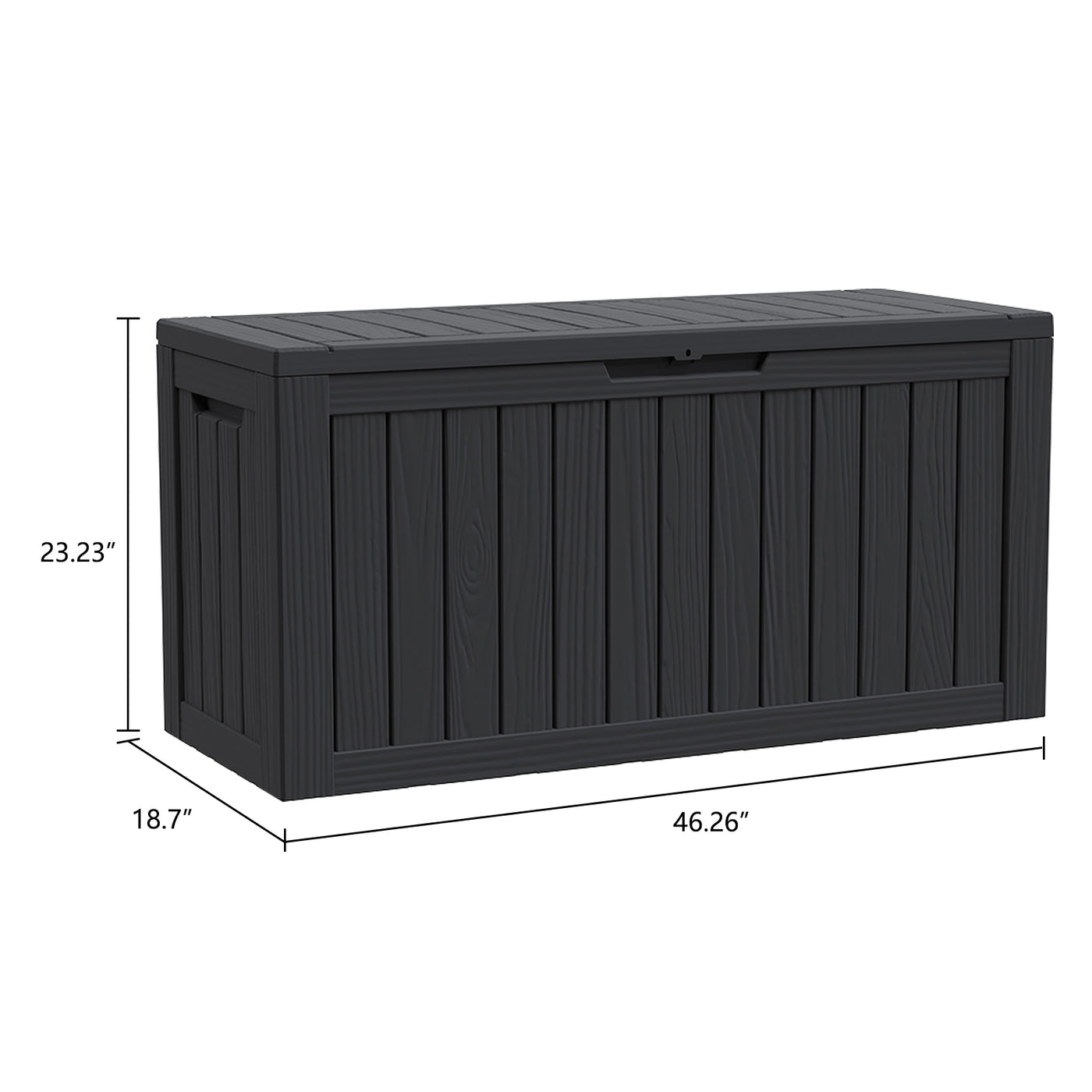 80 Gallon Waterproof Deck Box Patio Furniture Storage Box with Lockable Lid, Resin Outdoor Storage Bin for Garden, Yard, Poolside
