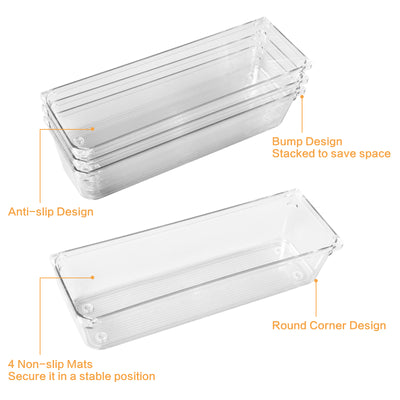 16PCS Desk Drawer Storage Box Organizer Set 5 Sizes Versatile Dividers for Makeup, Jewelries, Kitchen Utensils, Gadgets, Office