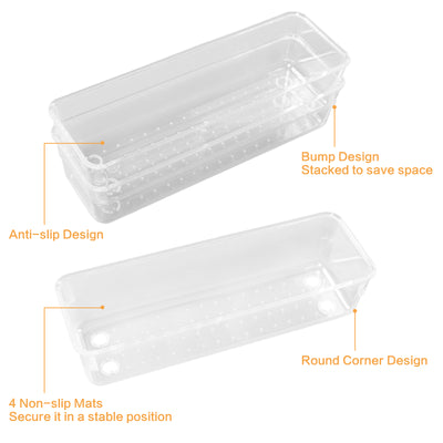 16PCS Desk Drawer Storage Box Organizer Set 5 Sizes Versatile Dividers for Makeup, Jewelries, Kitchen Utensils, Gadgets, Office