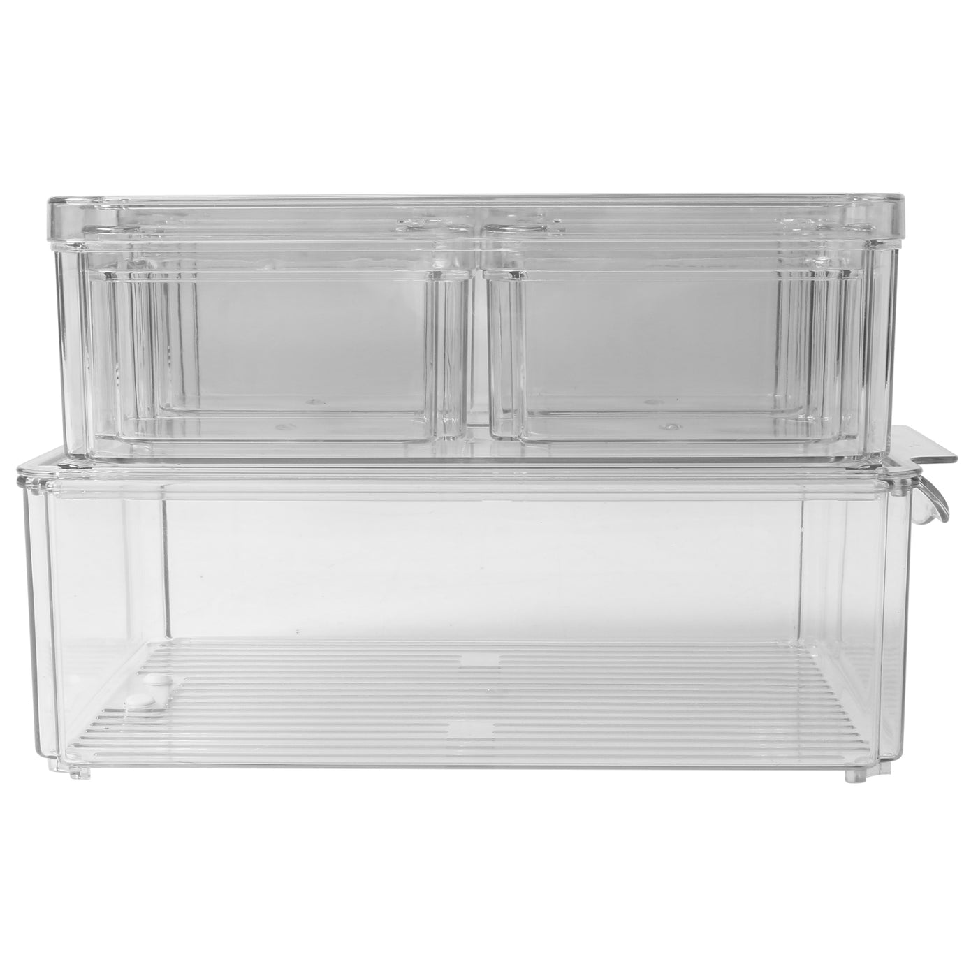 7 PCS Refrigerator Organizer Bins Food Containers with Various Size Storage Bins