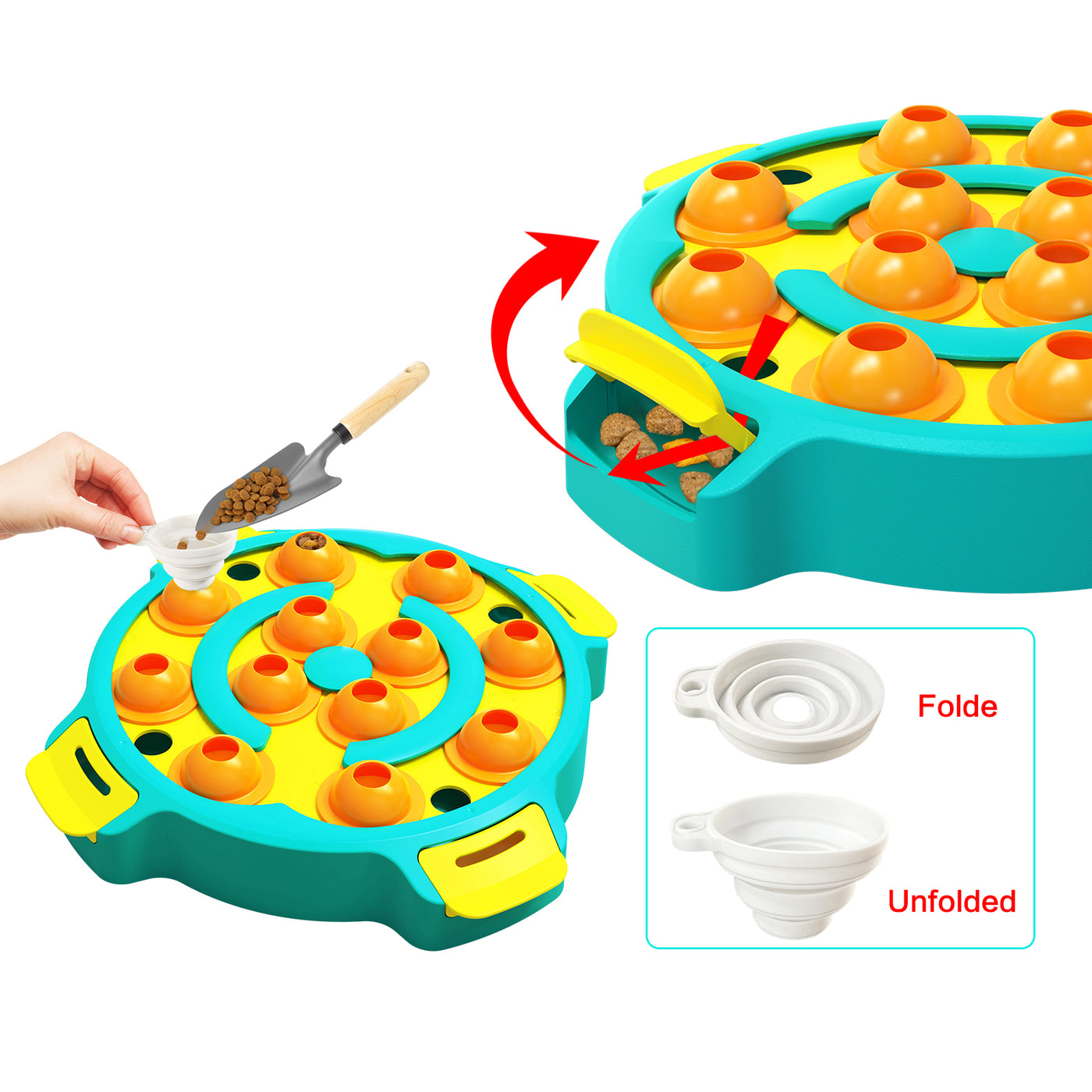 Dog Puzzle Toys Cat Pet Slow Feeder Bowl for IQ Training & Mental Enrichment