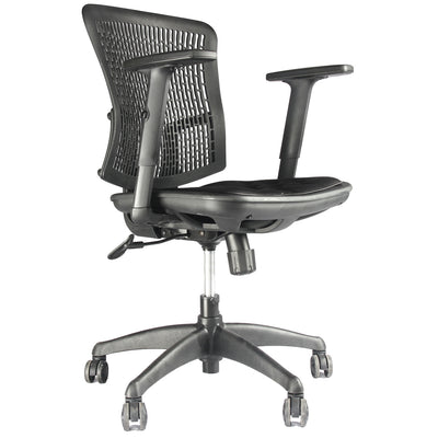 Home Office Chair Ergonomic Adjustable Comfort Mesh Mid-Back Yoga Chair Black