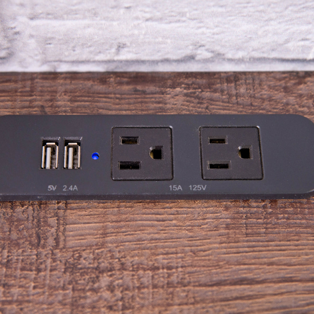 Home Office Desk DIY Industrial Style Desk, 50'' Study Writing Table, Black Sand