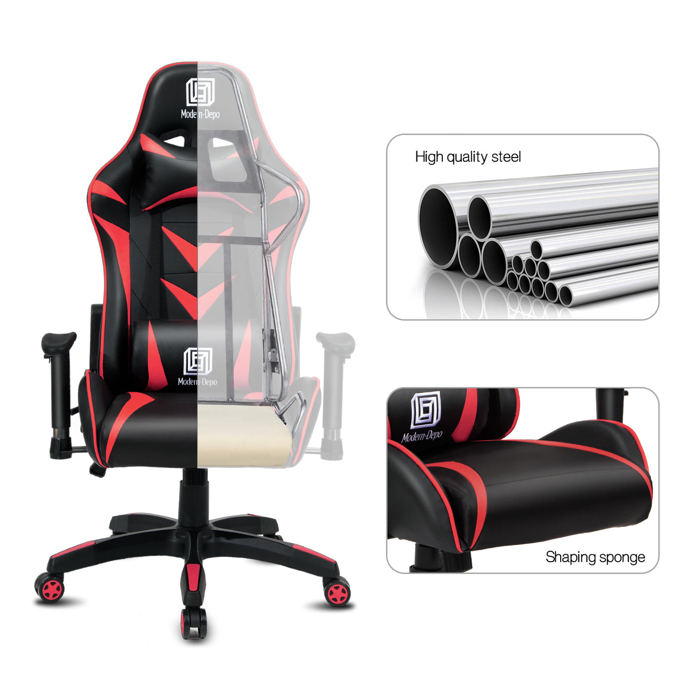 Computer Gaming Chair Bluetooth Speakers Ergonomic Office Chairs Swivel Recliner