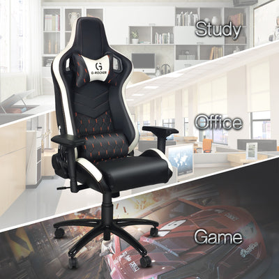 Gaming Chair Racing Ergonomic Recliner Office Computer Desk Seat Swivel Headrest