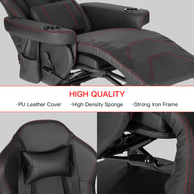 Ergonomic Gaming Chair Bluetooth Speakers Footrest Office Massage Swivel Chair