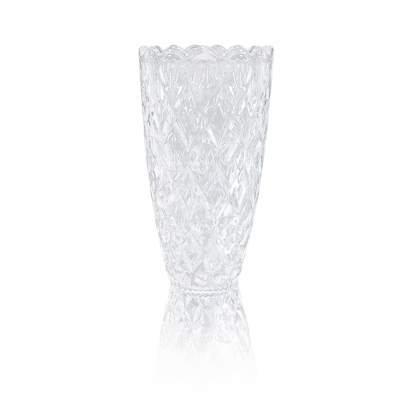Crystal Vases for Flowers 12" Tall Glass Centerpieces Living Room Wedding Decor
