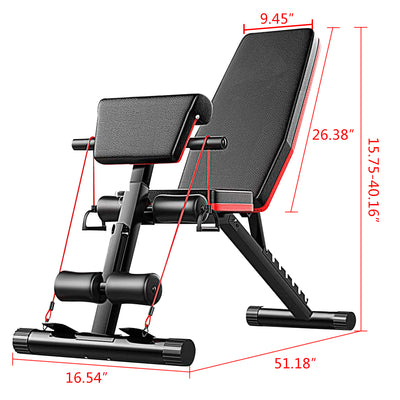 Adjustable Weight Bench Incline Decline Foldable Workout Gym Equipment Home