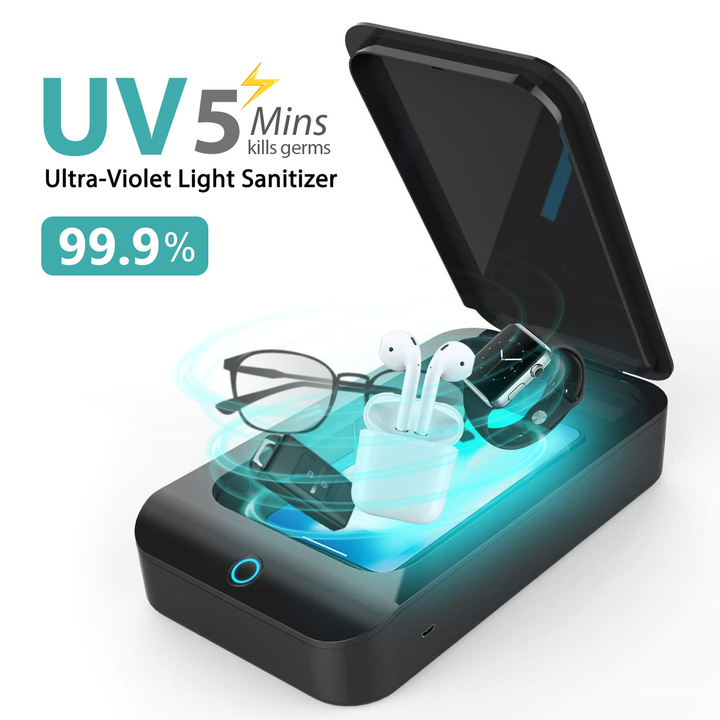 UV Light Sterilizer Box Cell Phone Sanitizer Multifunction Disinfection Case