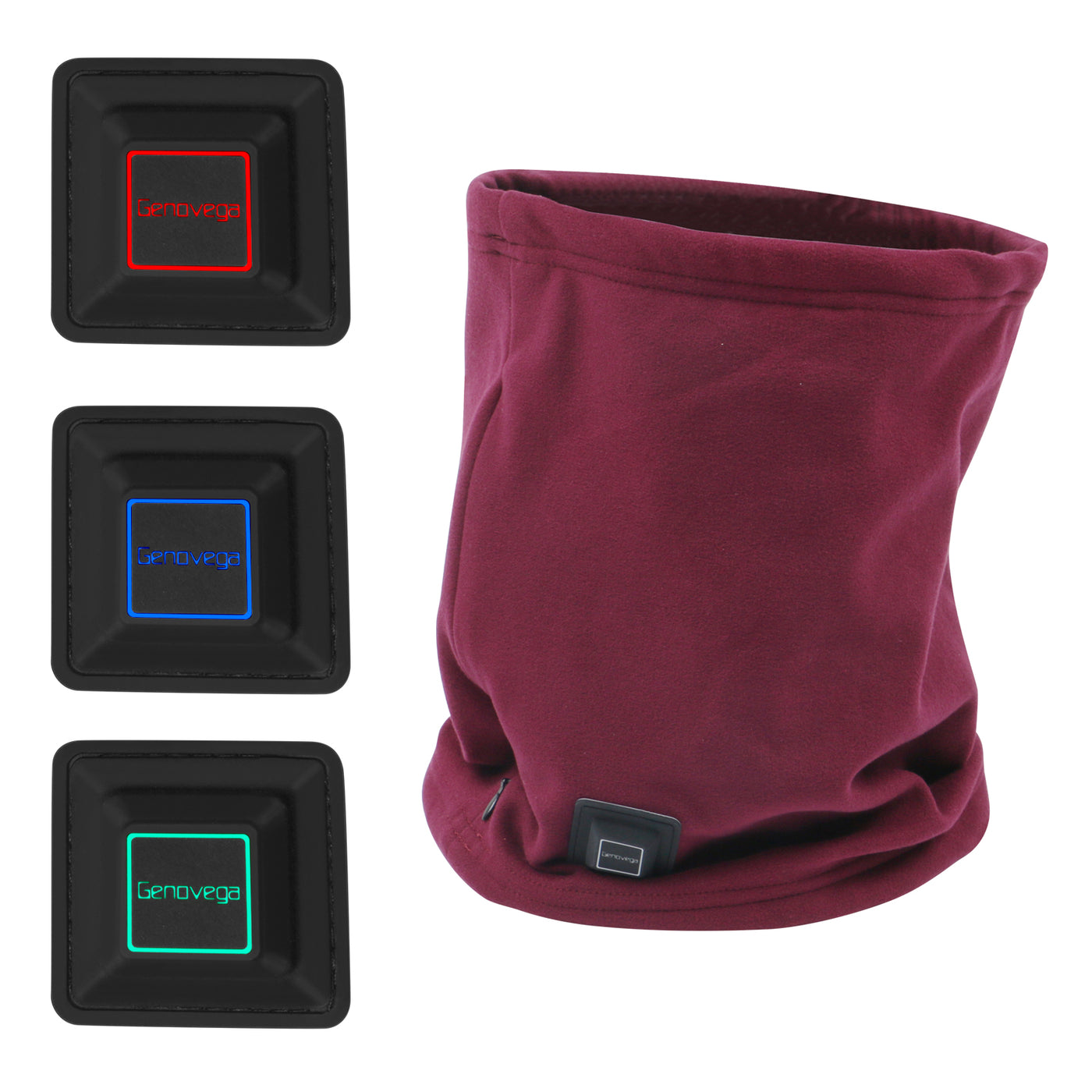 USB Heated Neck Gaiter Fleece Warmer Wrap Scarf with Adjustable 3 Levels Switch