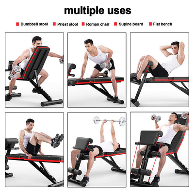 Adjustable Weight Bench Incline Decline Foldable Workout Gym Equipment Home