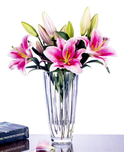 Flower Vase Tall Crystall Glass Vases Centerpieces Table Decor Lead Free