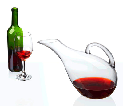 Wine Decanter with Handle Crystal Glass Red Wine Carafe Aerator 75oz/2200ml