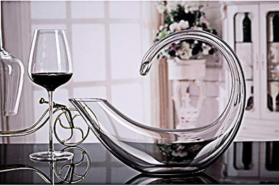 Glass Wine Decanter Crystal Red Wine Aerator Carafe 50oz/ 1500ml
