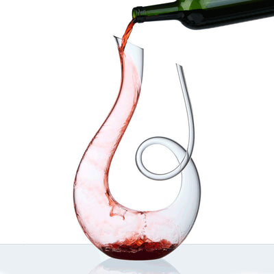 Red Wine Decanter Crystal Glass Carafe Aerator for Liquor Beverage 50oz/ 1500ml